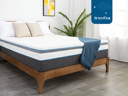 Inofia Gel Memory Foam Topper Matratzenauflage Zwei Härtegrad H2&H3