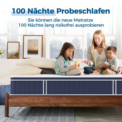 Inofia Ace Hybrid 140x200 Matratze Memory Foam Tonnentaschenfederkern